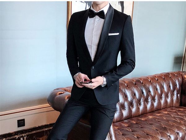 classic shawl lapel wedding tuxedos slim fit suits for men groomsmen suit two pieces prom formal suits (jacket+pants+tie) 861, Black;gray
classic shawl lapel wedding tuxedos slim fit suits for men groomsmen suit two pieces prom formal suits (jacket+pants+tie) 861, Black;gray