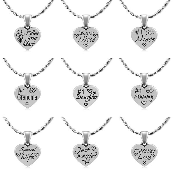 hapiship 2019 new fashion stainless steel lover heart grandma mummy pendant short necklaces for women/men's jewelry gift dj183, Silver
hapiship 2019 new fashion stainless steel lover heart grandma mummy pendant short necklaces for women/men's jewelry gift dj183, Silver