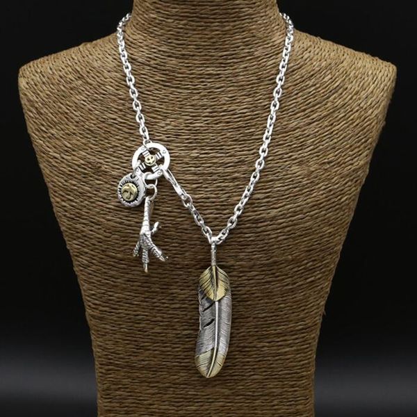 feather claw & eagle tag long necklace men women 100% pure solid 925 sterling silver 4mm thick chain jewelry,48.6g
feather claw & eagle tag long necklace men women 100% pure solid 925 sterling silver 4mm thick chain jewelry,48.6g