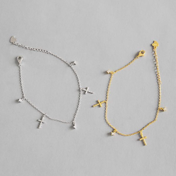 100% 925 sterling silver cross charms bracelets for women pulseras mujer, fashion crystal bangle bracelet gold color jewelry, Golden;silver
100% 925 sterling silver cross charms bracelets for women pulseras mujer, fashion crystal bangle bracelet gold color jewelry, Golden;silver