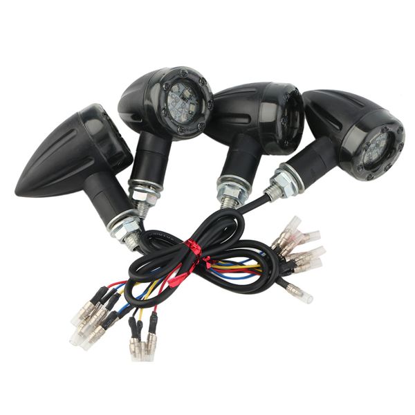 black 4x universal motorcycle led amber rear turn indicators signal brake lights
black 4x universal motorcycle led amber rear turn indicators signal brake lights