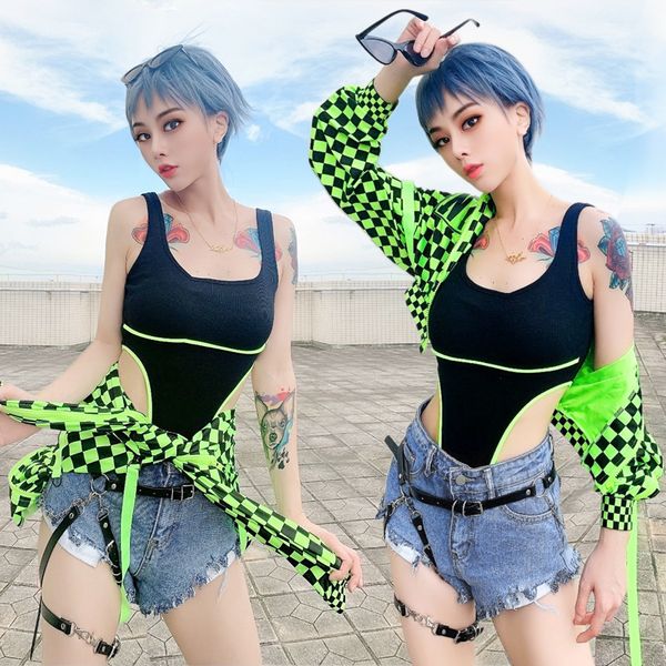 new stage costumes for singers fluorescent green plaid jacket women jazz performance clothing nightclub hip hop wear dn6066, Black;red
new stage costumes for singers fluorescent green plaid jacket women jazz performance clothing nightclub hip hop wear dn6066, Black;red