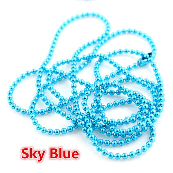 5pcs 1.5 2.0 2.4mm length 70cm (27.5 inch) 10 colors plated ball beads chain necklace bead connector for charms base and tray, Blue;slivery
5pcs 1.5 2.0 2.4mm length 70cm (27.5 inch) 10 colors plated ball beads chain necklace bead connector for charms base and tray, Blue;slivery