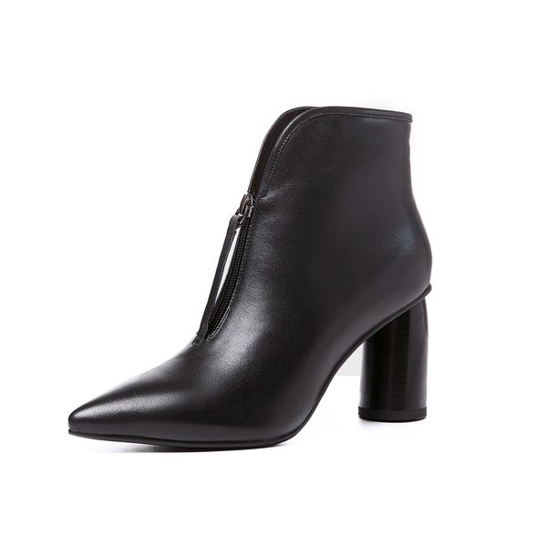 2019 women mid calf boots selling solid autumn warm point toe pumps woman casual shoes round heels 8 cm comfort concise, Black
2019 women mid calf boots selling solid autumn warm point toe pumps woman casual shoes round heels 8 cm comfort concise, Black
