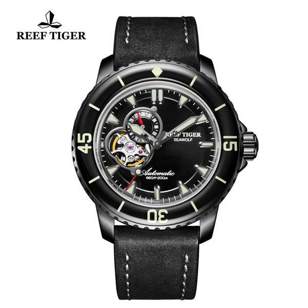 reef tiger/rt dive sport watches men 200m waterproof watch black leather strap super luminous watch rga3039-bbbc, Slivery;brown
reef tiger/rt dive sport watches men 200m waterproof watch black leather strap super luminous watch rga3039-bbbc, Slivery;brown