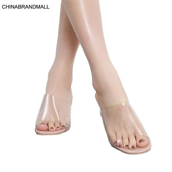 shoes woman sandals women square high heels pvc transparent sandals wedding slipper shoes genuine leather women, Black
shoes woman sandals women square high heels pvc transparent sandals wedding slipper shoes genuine leather women, Black