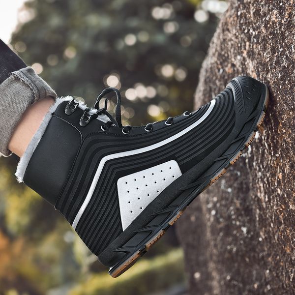 winter boots shoes men plush keep warm snow boots cold resistant walking with fur ankle male athletic sneakers for adult, Black
winter boots shoes men plush keep warm snow boots cold resistant walking with fur ankle male athletic sneakers for adult, Black