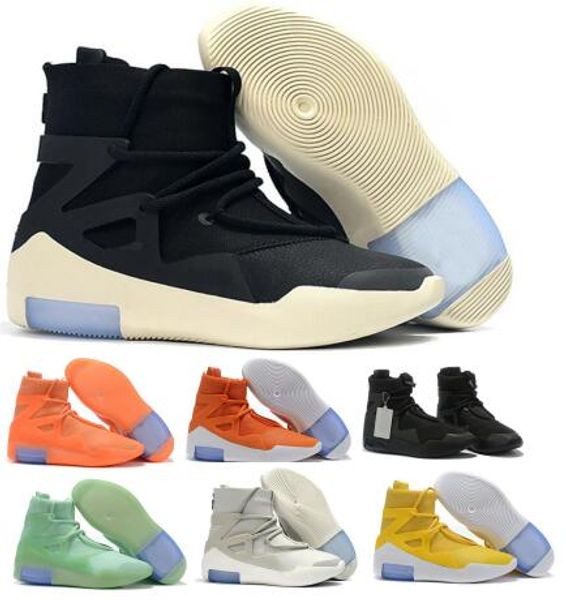 

designer fear of god 1 basketball shoes sneakers airing 2019 fashion orange pulse light bone amarillo black fog boots zoom mens women shoes