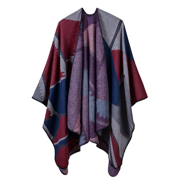 lady geometric sawtooth imitation cashmere color matching pattern jacquard shawl dual-use street popular cloak women, Blue;gray
lady geometric sawtooth imitation cashmere color matching pattern jacquard shawl dual-use street popular cloak women, Blue;gray