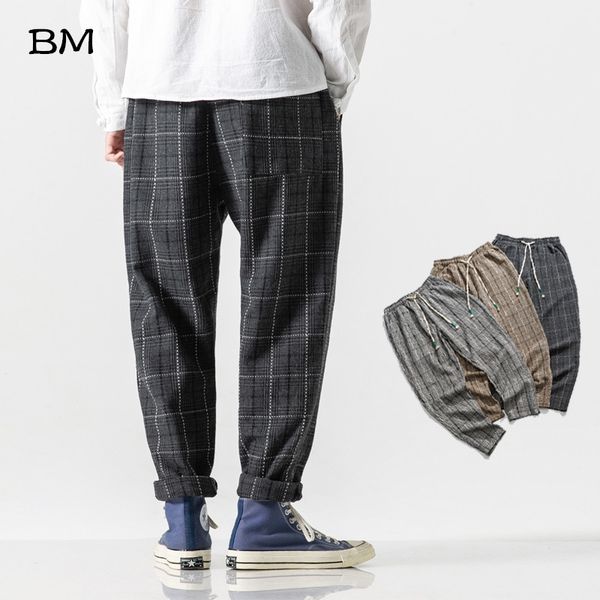 2019 autumn korean baggy linen plaid casual pants male striped sweatpants pant japanese harajuku loose cotton trousers 5xl, Black
2019 autumn korean baggy linen plaid casual pants male striped sweatpants pant japanese harajuku loose cotton trousers 5xl, Black