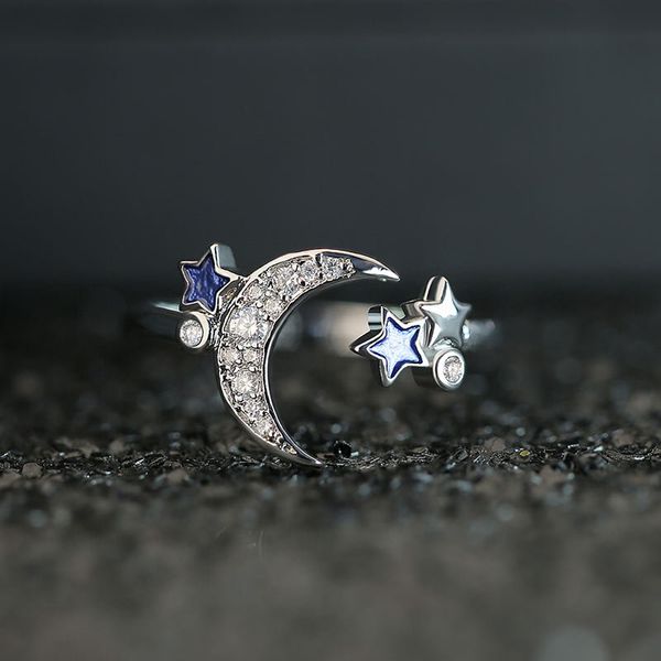 2019 small fresh jewelry opening adjustable zircon star and moon ring birthday gift for girlfriend, Slivery;golden
2019 small fresh jewelry opening adjustable zircon star and moon ring birthday gift for girlfriend, Slivery;golden