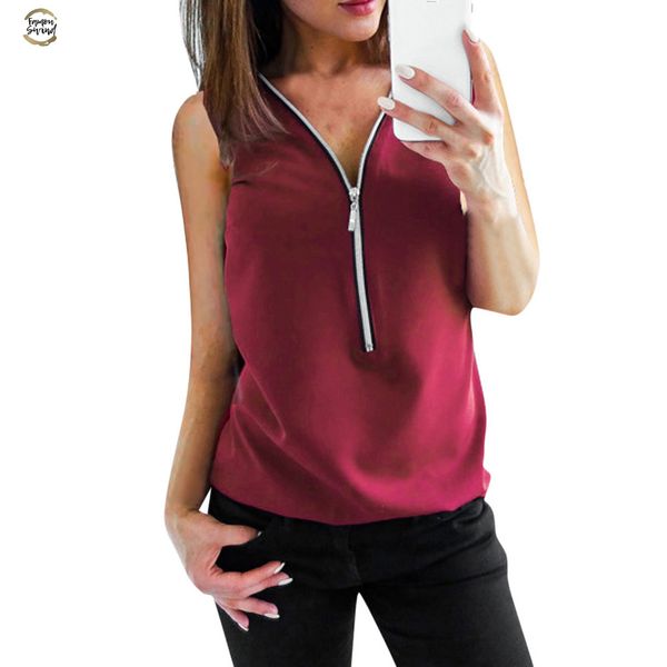 womens summer and blouses zipper sleeveless casual vest ladies blouses cropped for women kleding vrouwe, White
womens summer and blouses zipper sleeveless casual vest ladies blouses cropped for women kleding vrouwe, White