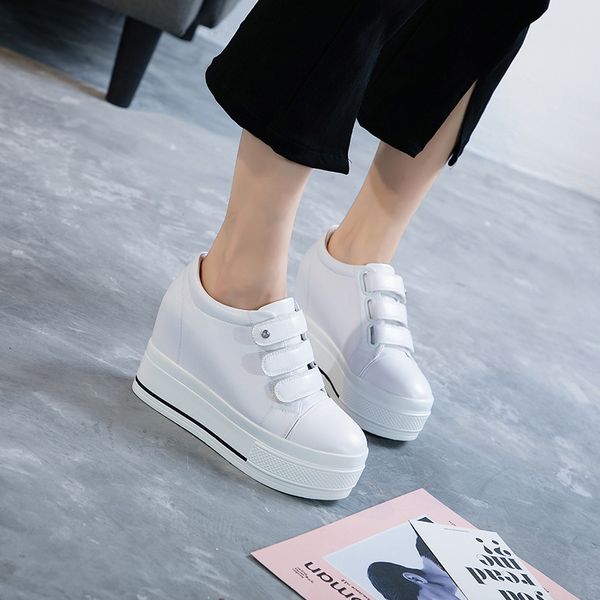 2019 new style versatile white shoes women's korean-style thick bottomed platform shoes elevator women's casual sho, Black
2019 new style versatile white shoes women's korean-style thick bottomed platform shoes elevator women's casual sho, Black