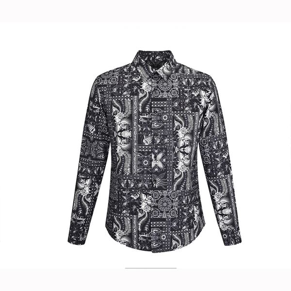 men shirts 2020 new high end brand retro fashion printing casual long-sleeve shirts streetwer male clothing chemises homme, White;black
men shirts 2020 new high end brand retro fashion printing casual long-sleeve shirts streetwer male clothing chemises homme, White;black