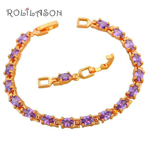 rolilason lover design golden gift charm bracelets for women purple zircon crystal fashion jewelry tb1134, Black
rolilason lover design golden gift charm bracelets for women purple zircon crystal fashion jewelry tb1134, Black