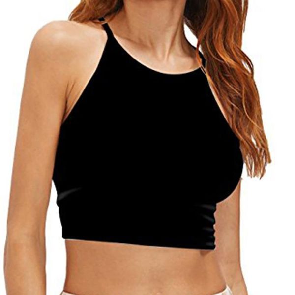black classic sleeveless crop sale and solid color vest backless halter tank hanging neck t-shirt, White
black classic sleeveless crop sale and solid color vest backless halter tank hanging neck t-shirt, White