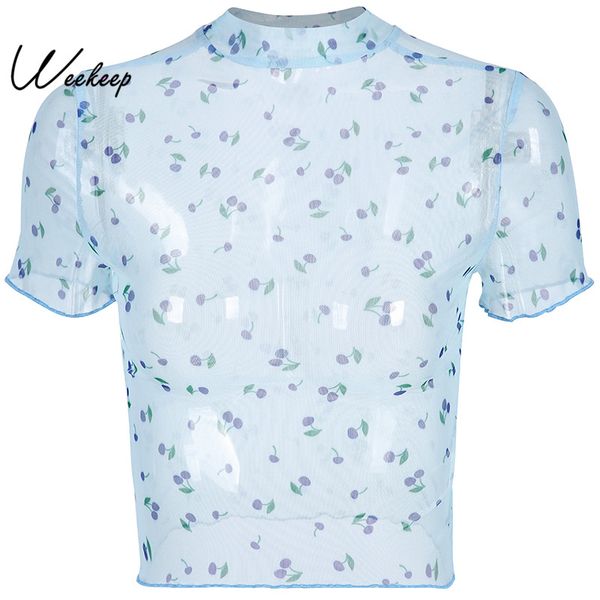 weekeep bodycon transparent women streetwear mesh t shirt 2019 summer o-neck short sleeve tee shirt femme crop top, White
weekeep bodycon transparent women streetwear mesh t shirt 2019 summer o-neck short sleeve tee shirt femme crop top, White