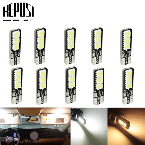 10x t10 194 168 w5w car led bulbs 6 smd side wedge light instrument panel lamp canbus error white warm white dc 12v
10x t10 194 168 w5w car led bulbs 6 smd side wedge light instrument panel lamp canbus error white warm white dc 12v