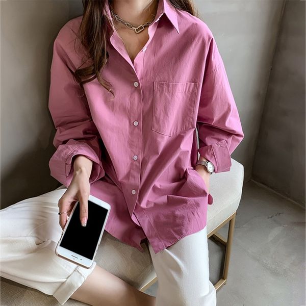 new fashion autumn new casual wild loose thin temperament solid color long sleeve shirt women, White
new fashion autumn new casual wild loose thin temperament solid color long sleeve shirt women, White