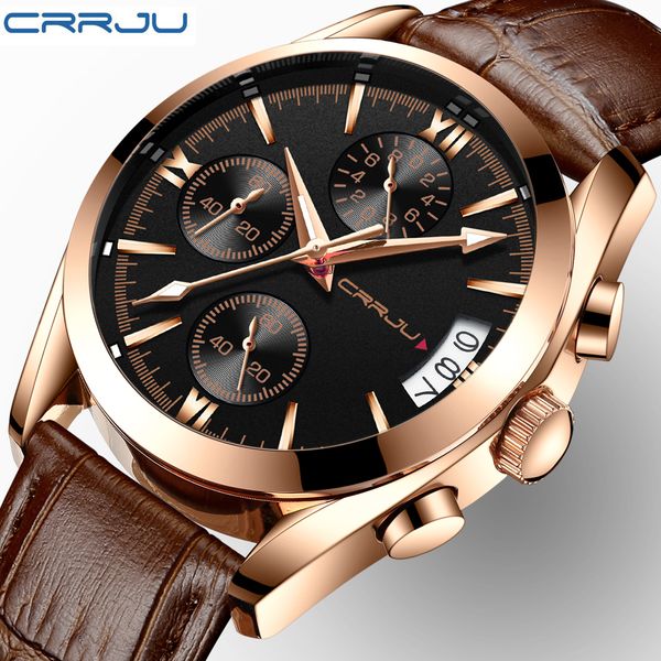 crrju мужские chronograp спортивные часы роскошные кварцевые золотые часы мужчины повседневная кожа бизнес водонепроницаемый wristwatch relo, Slivery;brown
crrju мужские chronograp спортивные часы роскошные кварцевые золотые часы мужчины повседневная кожа бизнес водонепроницаемый wristwatch relo, Slivery;brown