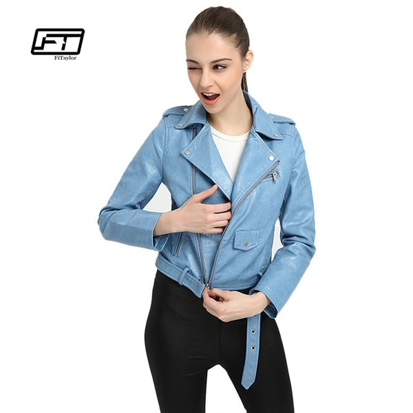 fitaylor spring faux leather jacket women soft pu basic outwear bomber motorcycle biker coat slim punk black jackets with belt
fitaylor spring faux leather jacket women soft pu basic outwear bomber motorcycle biker coat slim punk black jackets with belt