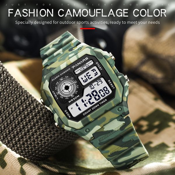 panars g style men's electronic personality camouflage sports waterproof student electronic army mens' watch, Slivery;brown
panars g style men's electronic personality camouflage sports waterproof student electronic army mens' watch, Slivery;brown