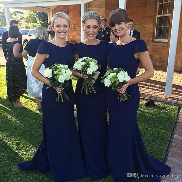 2019 new simple bridesmaid dresses plus size long jewel mermaid neck prom gowns formal beach garden wedding guest dresses, White;pink
2019 new simple bridesmaid dresses plus size long jewel mermaid neck prom gowns formal beach garden wedding guest dresses, White;pink