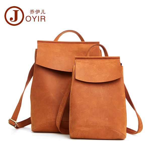 new leather ladies shoulder bag fashion shoulder bag brown retro backpack