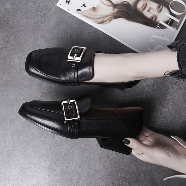chunky-heel small leather shoes women's ins fashion 2019 new style autumn retro semi-high heeled versatile women's shoes low hee, Black
chunky-heel small leather shoes women's ins fashion 2019 new style autumn retro semi-high heeled versatile women's shoes low hee, Black