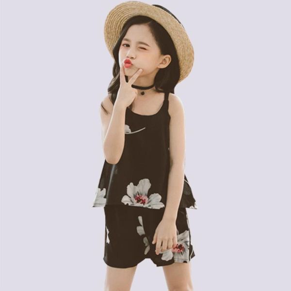 2020 teenage clothes floral strap vest + shorts 2 pcs girls clothes sleeveless suit for girls casual summer for, White
2020 teenage clothes floral strap vest + shorts 2 pcs girls clothes sleeveless suit for girls casual summer for, White