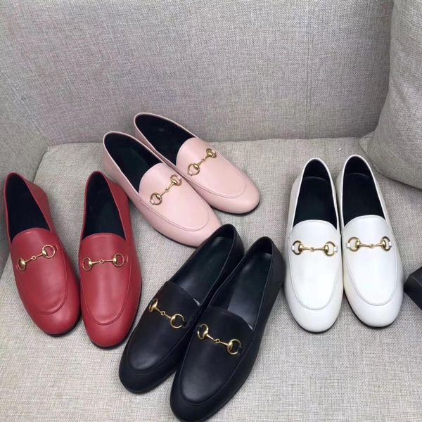 2019 european men and women's casual shoes authentic soft leather luxury designer fashion metal buckle men and women lazy slippers us4, Black
2019 european men and women's casual shoes authentic soft leather luxury designer fashion metal buckle men and women lazy slippers us4, Black