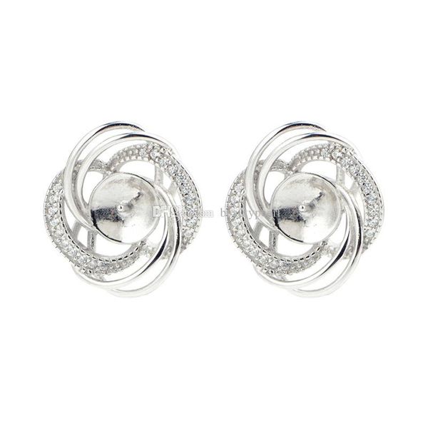 pearl earring settings gorgeous design 925 sterling silver cubic zirconia floral stud earring mounting 5 pairs, Slivery;crystal
pearl earring settings gorgeous design 925 sterling silver cubic zirconia floral stud earring mounting 5 pairs, Slivery;crystal