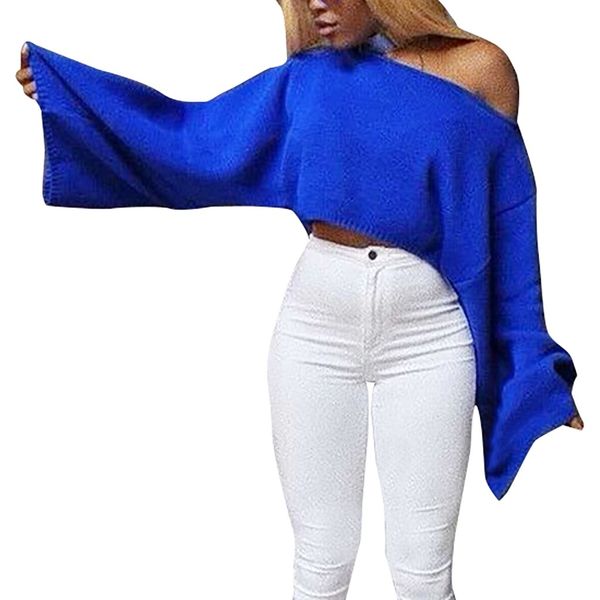 fashionwomens long sleeve pullover plus size off shoulder sweater knitted blouse casaco feminino autumn winter slash neck b1, White;black
fashionwomens long sleeve pullover plus size off shoulder sweater knitted blouse casaco feminino autumn winter slash neck b1, White;black