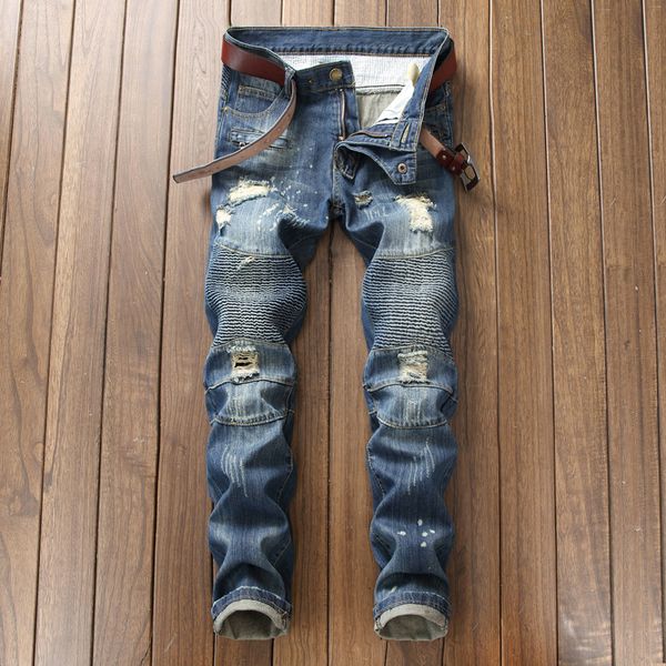 2019 newly designer men jeans blue color slim fit punk hip hop style ripped jeans cotton pants brand destroyed biker men
2019 newly designer men jeans blue color slim fit punk hip hop style ripped jeans cotton pants brand destroyed biker men