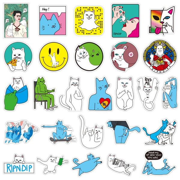 50pcs spoof middle finger cat cat stickers cartoon doodle suitcase stickers lapstickers
50pcs spoof middle finger cat cat stickers cartoon doodle suitcase stickers lapstickers
