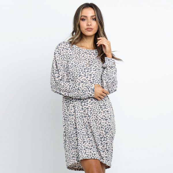 casual dresses autumn winter dress women o-neck long sleeve leopard print 2021 mini retro vestidos de verano, Black;gray
casual dresses autumn winter dress women o-neck long sleeve leopard print 2021 mini retro vestidos de verano, Black;gray