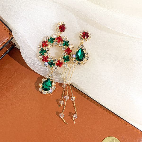 fyuan long tassel garland crystal asymmetry earrings for women red green rhinestone drop earring statement jewelry gifts, Silver
fyuan long tassel garland crystal asymmetry earrings for women red green rhinestone drop earring statement jewelry gifts, Silver