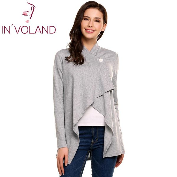 new women casual oblique collar long sleeve solid asymmetrical hem elastic knit cardigan design button pleated two ways, White;black
new women casual oblique collar long sleeve solid asymmetrical hem elastic knit cardigan design button pleated two ways, White;black