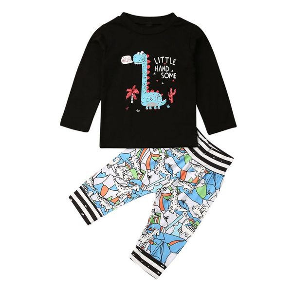 cotton baby boy long sleeve letters dinosaur print autumn t-shirt +pants trouser casual costume set k, White
cotton baby boy long sleeve letters dinosaur print autumn t-shirt +pants trouser casual costume set k, White