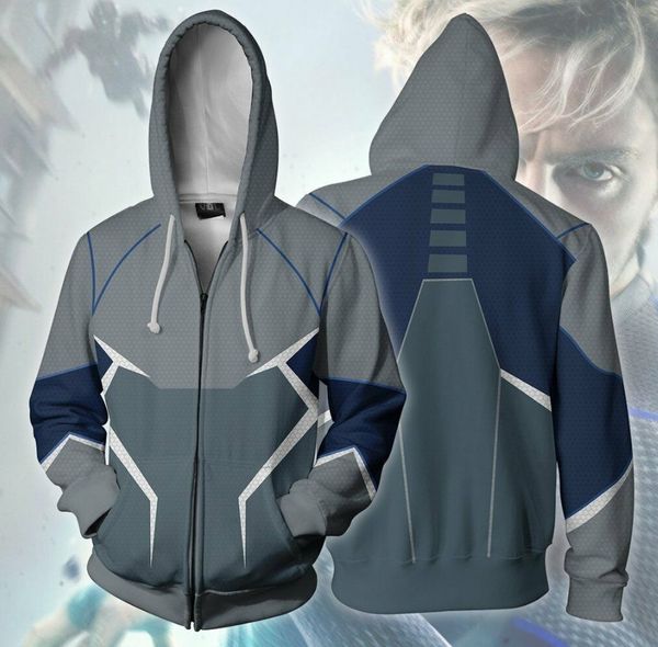 movie endgame quicksilver sweatshirts hoodie cosplay costume jackets zipper hoded, Black
movie endgame quicksilver sweatshirts hoodie cosplay costume jackets zipper hoded, Black