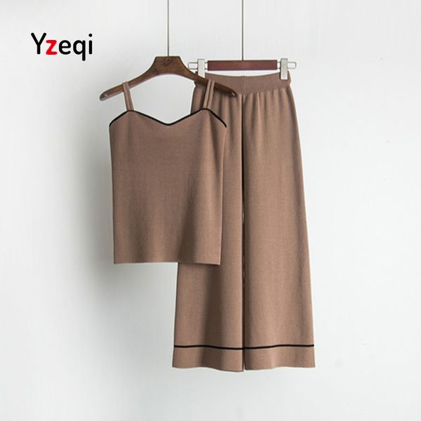 yzeq new women summer 2 piece sets 2018 womens crop and long pants elegnat knitted suits korean casual tracksuit clothes, Gray
yzeq new women summer 2 piece sets 2018 womens crop and long pants elegnat knitted suits korean casual tracksuit clothes, Gray