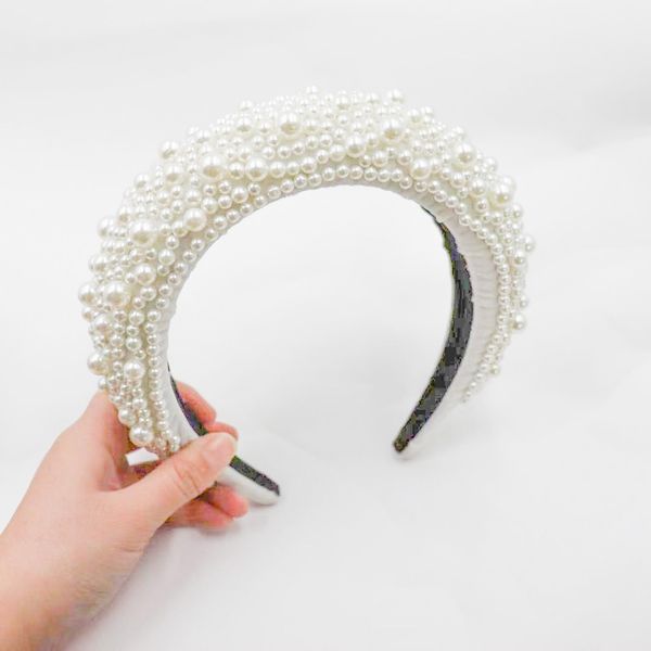 6cm wide super thick chic bridal wedding tiara padded pearl headbands for women big small pearls crown party show headwear
6cm wide super thick chic bridal wedding tiara padded pearl headbands for women big small pearls crown party show headwear