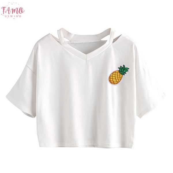summer t shirt women casual pineapple printed short sleeve crop super quality tshirts cotton women, White
summer t shirt women casual pineapple printed short sleeve crop super quality tshirts cotton women, White