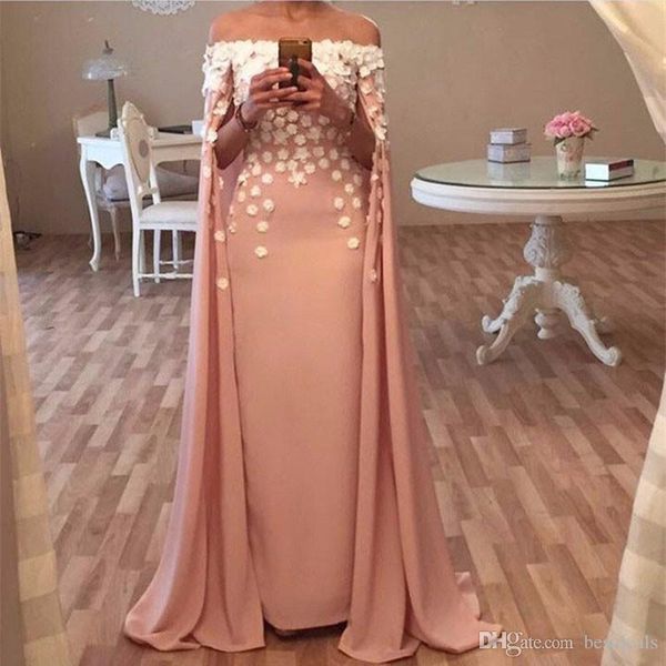 dusty pink arabic dubai evening dresses sheer with cape off shoulder handmade flower women evening gowns vestido de festa robe de soirre, Black;red
dusty pink arabic dubai evening dresses sheer with cape off shoulder handmade flower women evening gowns vestido de festa robe de soirre, Black;red