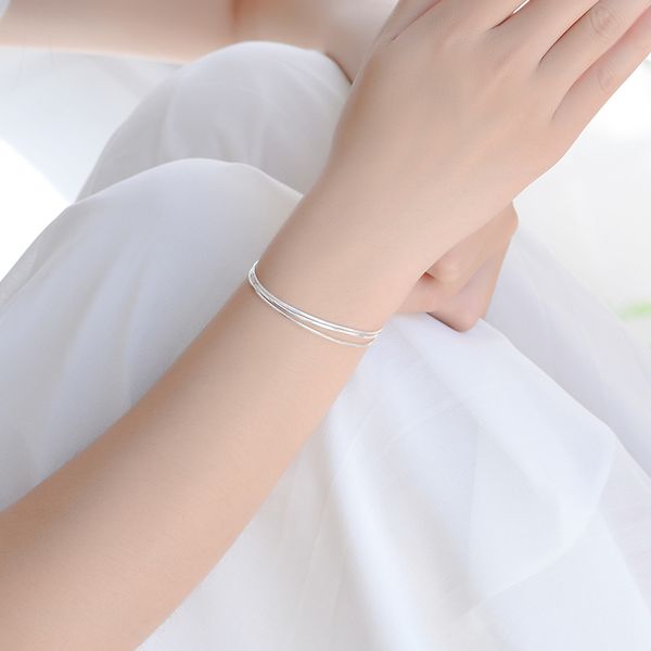 s925 silver anklet classic base chain multi-line three-layer snake bone chain japanese and korean simple style bracelet, Black
s925 silver anklet classic base chain multi-line three-layer snake bone chain japanese and korean simple style bracelet, Black