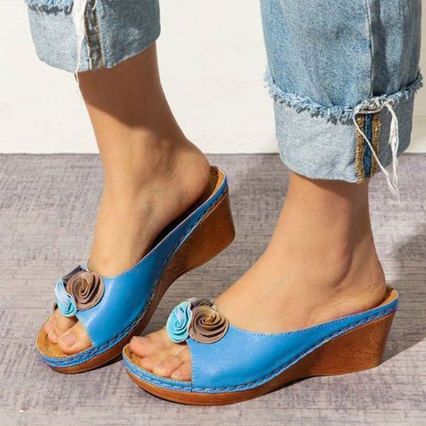 women wedges platform slippers flower pu sandals casual vintage ladies shoes peep toe outside summer beach slides female, Black
women wedges platform slippers flower pu sandals casual vintage ladies shoes peep toe outside summer beach slides female, Black