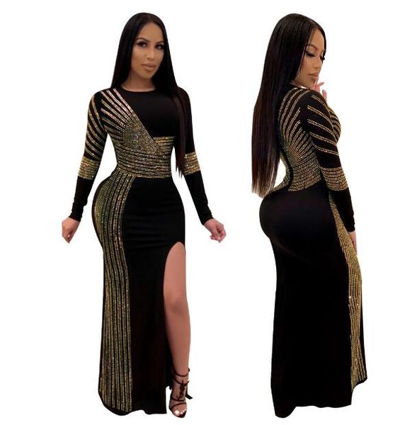 women maxi prom dresses ankle length long party dress stripe rhinestone long sleeve zipper side slit high waist dress black, Black;gray
women maxi prom dresses ankle length long party dress stripe rhinestone long sleeve zipper side slit high waist dress black, Black;gray