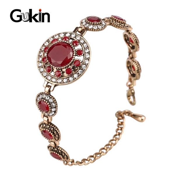 gukin new 2020 boho women's bracelets tibetan alloy red resin gold color bangle retro bracelet jewelry ng, Black
gukin new 2020 boho women's bracelets tibetan alloy red resin gold color bangle retro bracelet jewelry ng, Black