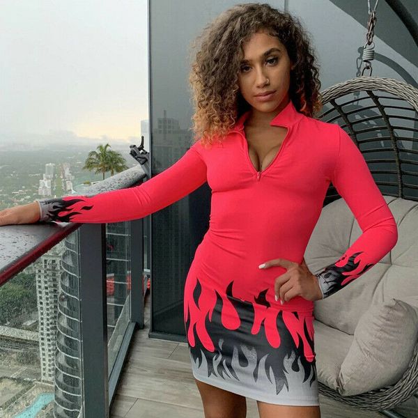 women v neck long sleeve bodycon dress print clubwear evening party dress vestidos fall short mini, Black;gray
women v neck long sleeve bodycon dress print clubwear evening party dress vestidos fall short mini, Black;gray