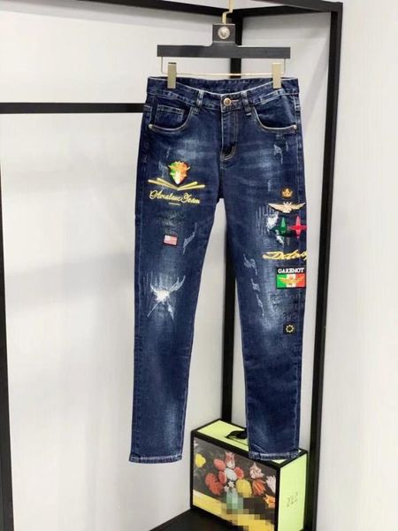 wd1098 fashion men's jeans 2019 runway european design party style men's clothing, Blue
wd1098 fashion men's jeans 2019 runway european design party style men's clothing, Blue